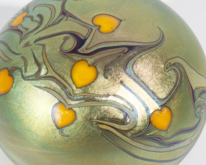 Orient & Flume 1975 Iridescent Art Glass Paperweight