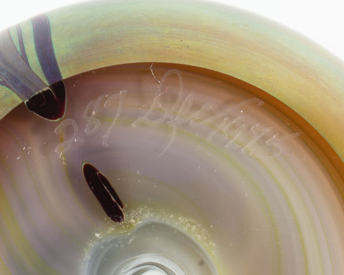 Orient & Flume 1975 Iridescent Art Glass Paperweight