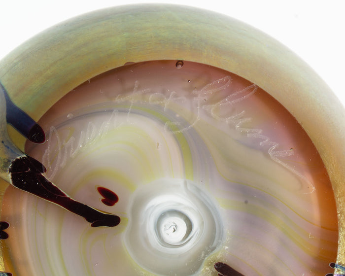 Orient & Flume 1975 Iridescent Art Glass Paperweight