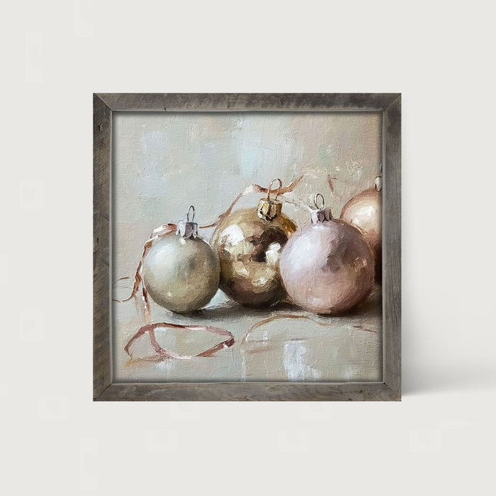 Ornaments and Ribbons - Framed Art