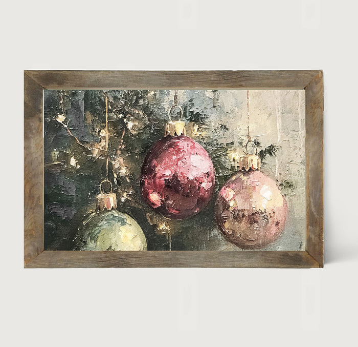 Ornaments on a Tree - Framed Art