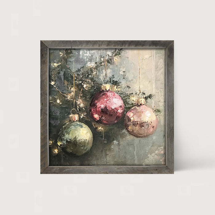 Ornaments on a Tree - Framed Art