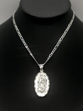 Our Lady of Guadalupe and St Jude with 22" Necklace (.925 PURE SILVER)