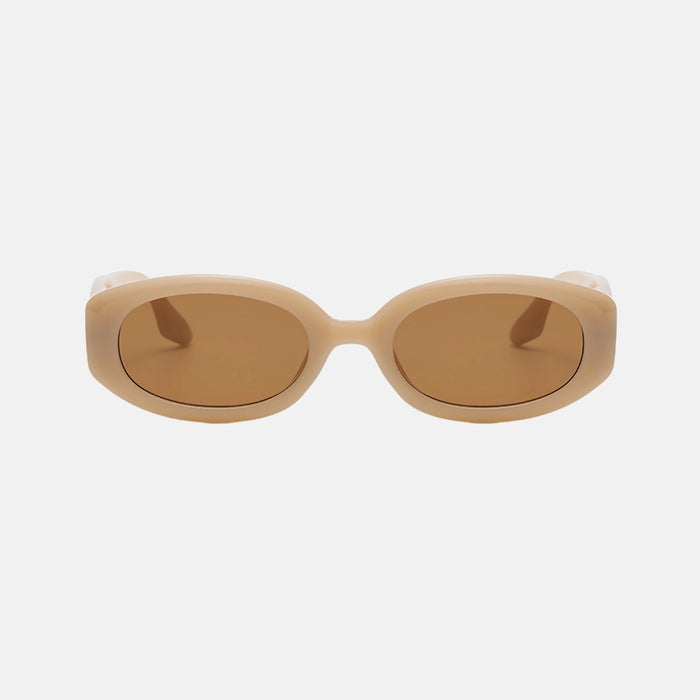 oculos ludo sol bege frente