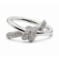 Pavé open-wrap ring - 925 Sterling Silver