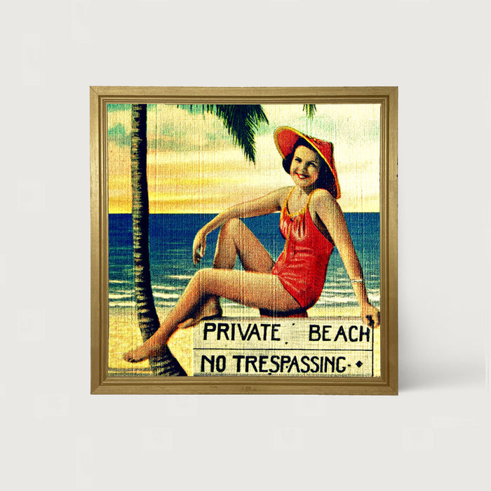 Private Beach - Framed art