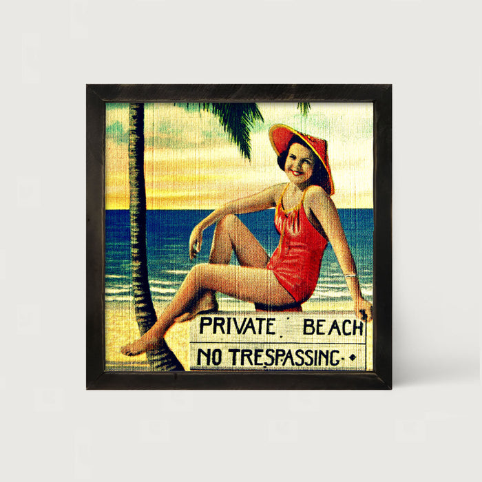 Private Beach - Framed art