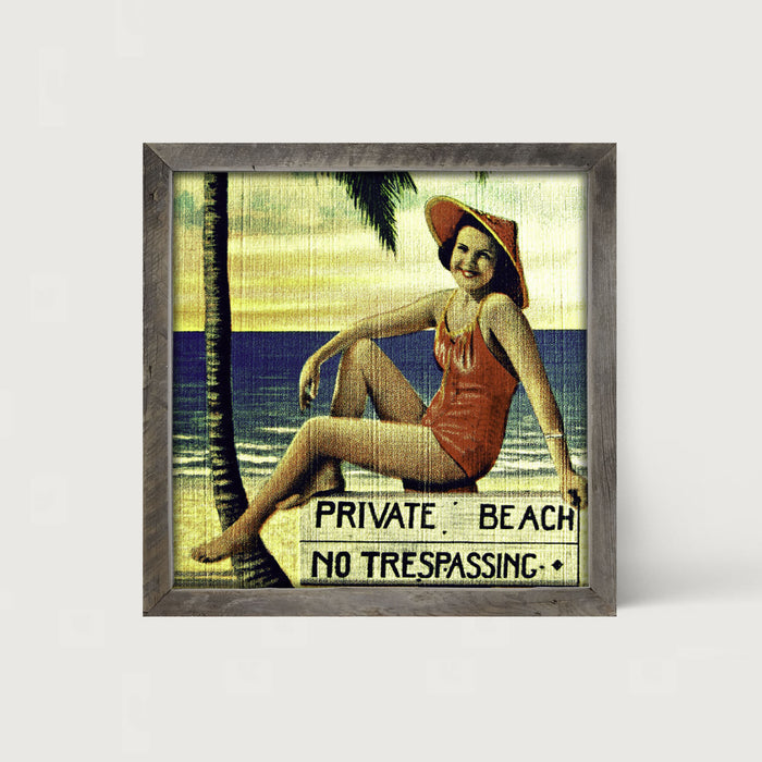 Private Beach - Framed art