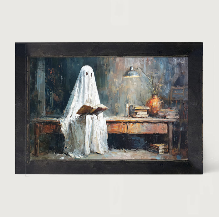 Reading Ghost - Framed Art