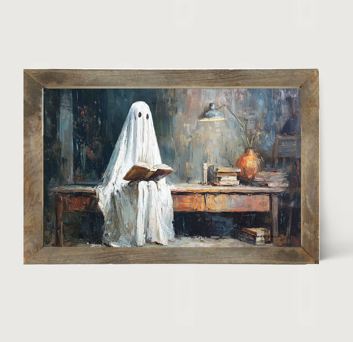 Reading Ghost - Framed Art