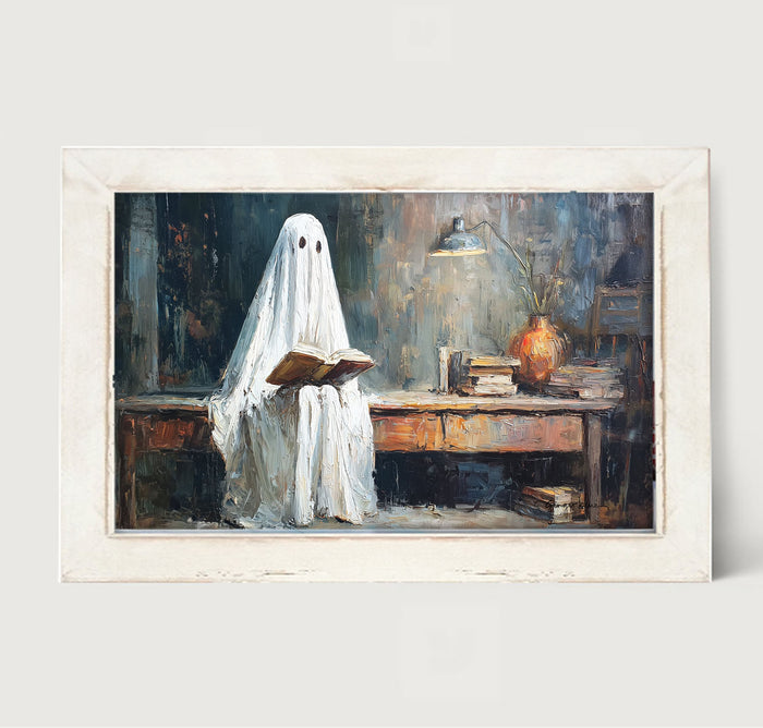 Reading Ghost - Framed Art