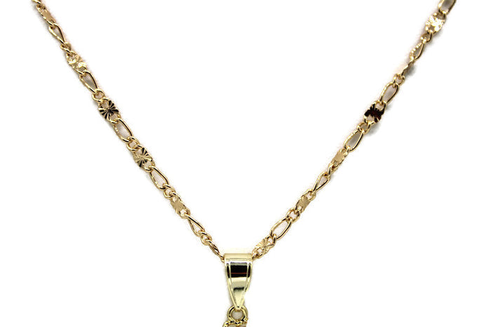 Red Flower Pendant with Necklace (24K Gold Filled)
