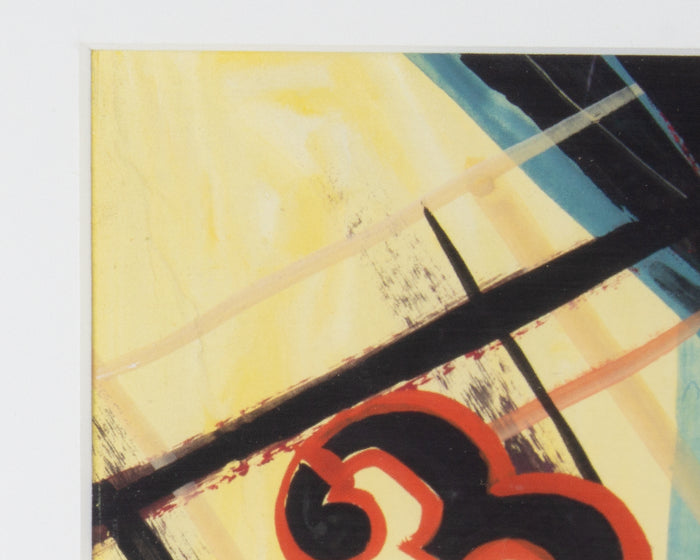 Red S. “The World I Live In” Abstract Gouache Painting