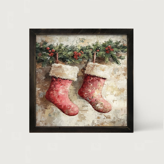 Red Stockings - Framed art