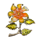 Multicolored rhinestone enamel flower brooch with a clip back, featuring vibrant flower design by Private Label.