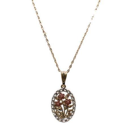 Rose Flower Necklace (24K Gold Filled)