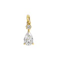 Round & Teardrop Zircon Charm