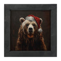 Santa Hat Bear - Framed Art