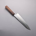 Seisuke Stainless Steel 440C Hammered Damascus Migaki Finished Gyuto  210mm Oak Handle - Seisuke Knife