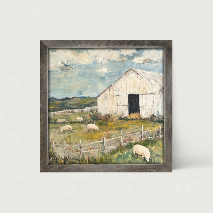 Sheep in Summer - Framed Art