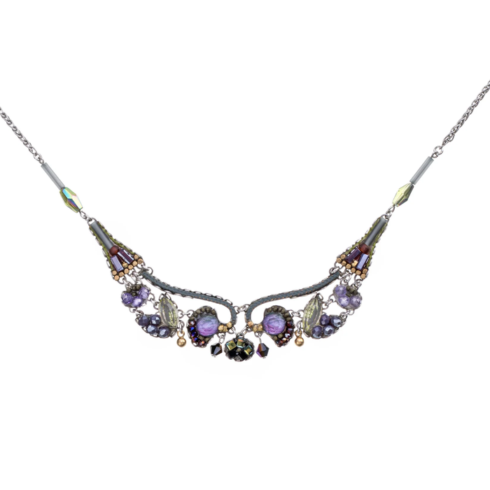 Twilight Necklace from Ayala Bar featuring intricate designs and muted colors in the Silent Shadows Set.