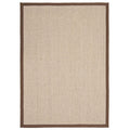 Sisal Boucle Mocha Rug made from 100% wool with a solid brown border.