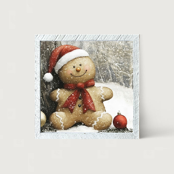 Snowy Gingerbread Man