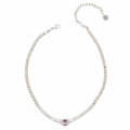 Chanour Solara Blush necklace featuring a delicate chain and blush-colored pendant, stylish jewelry for elegant occasions.