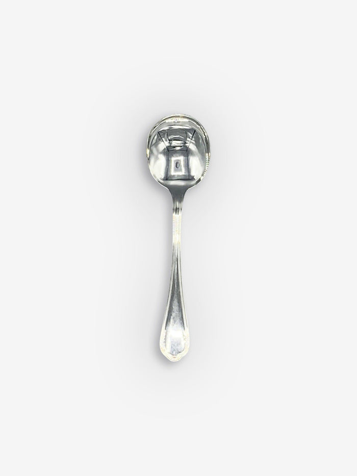 Christofle Spatours Cream Soup Spoon in Silver Plate by Christofle Tabletop New Cutlery
