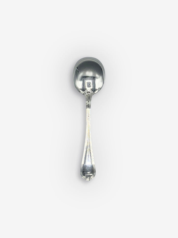 Christofle Spatours Cream Soup Spoon in Silver Plate by Christofle Tabletop New Cutlery