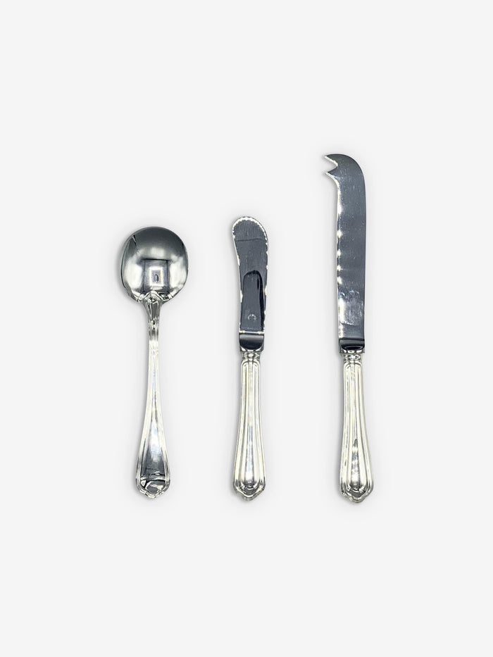 Christofle Spatours Cream Soup Spoon in Silver Plate by Christofle Tabletop New Cutlery