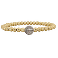 St. Benedict beaded stretch bracelet by Love Lisa featuring colorful beads and a saint medal charm.