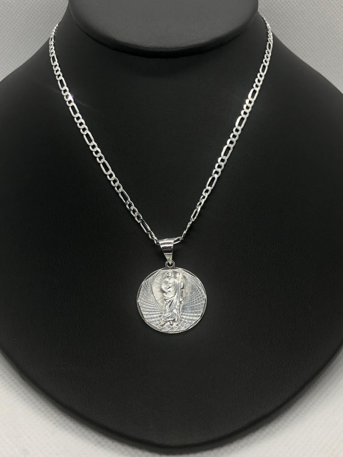 St Jude with 22" Necklace (.925 PURE SILVER)