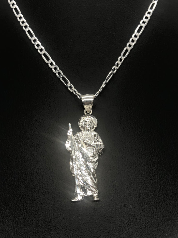 St Jude with 22" Necklace (.925 PURE SILVER)