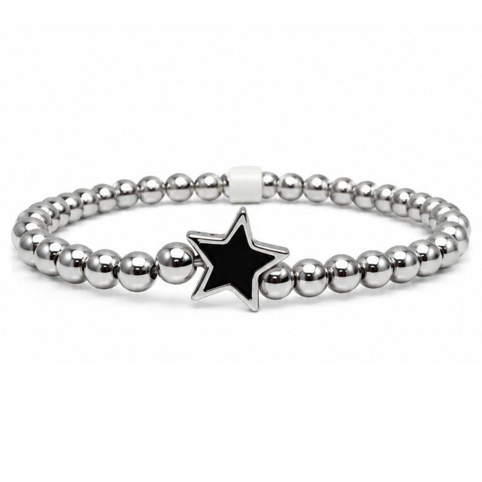 Star Enamel Beaded Stretch Bracelet
