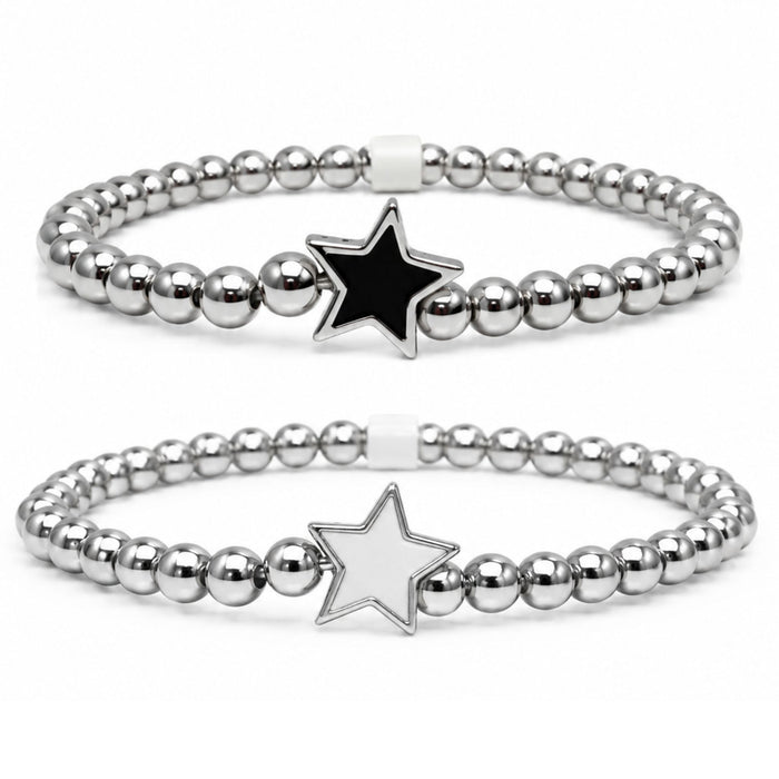 Star Enamel Beaded Stretch Bracelet