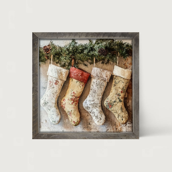 Stockings with Pinecones