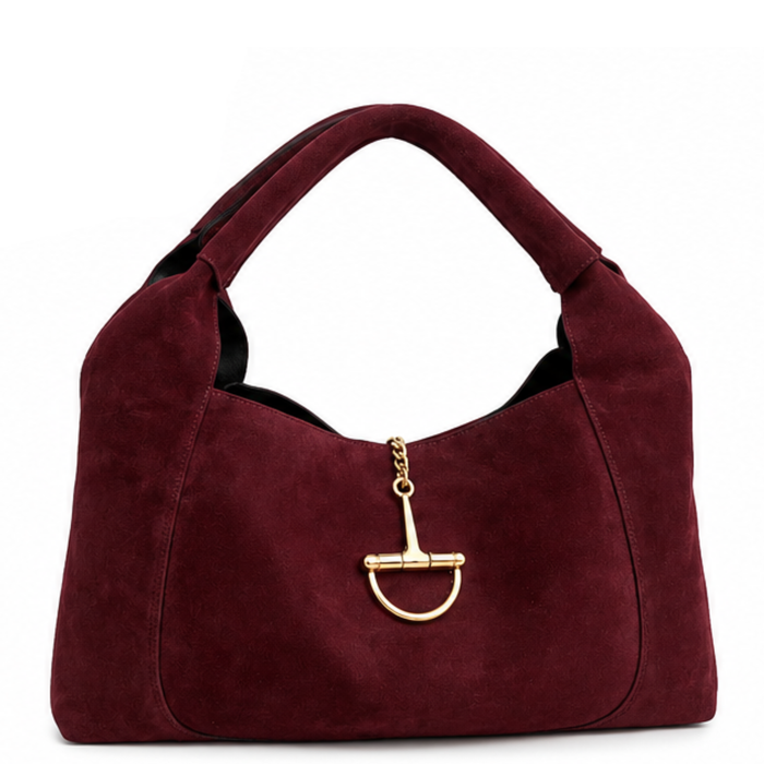 Sveva Suede Large Buckle Bag