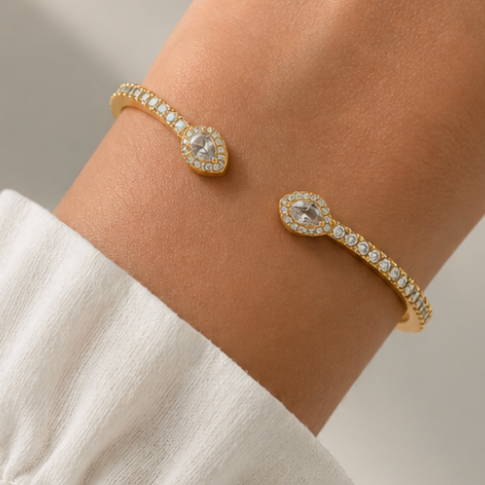 Teardrop Pavé Bangle