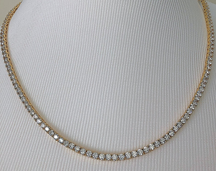 Tennis Iced Out 24" Necklace (14K Gold Filled)