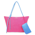 Color-block Terry beach bag by Sun N Sand featuring spacious design, sturdy handles, and vibrant fabric for beach outings.