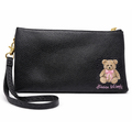 Hand-painted wristlet from Gianna Valente x Lets Bag It collection, featuring detailed floral artwork and compact design.