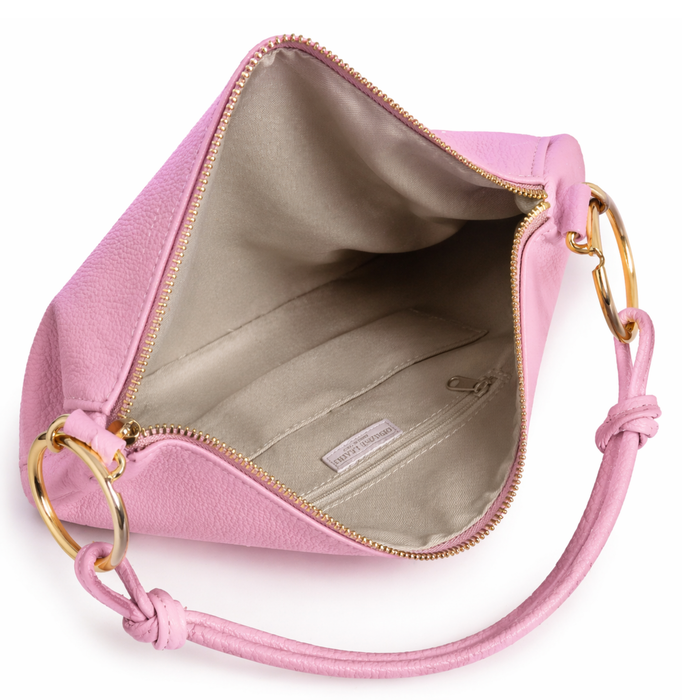 Private label Soho Slouch Bag handbag with soft leather texture and slouchy design, shown in a casual, relaxed style.