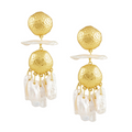 Sahira Jewelry Design Tillie Statement Earring featuring bold, intricate design with gold and gemstone accents