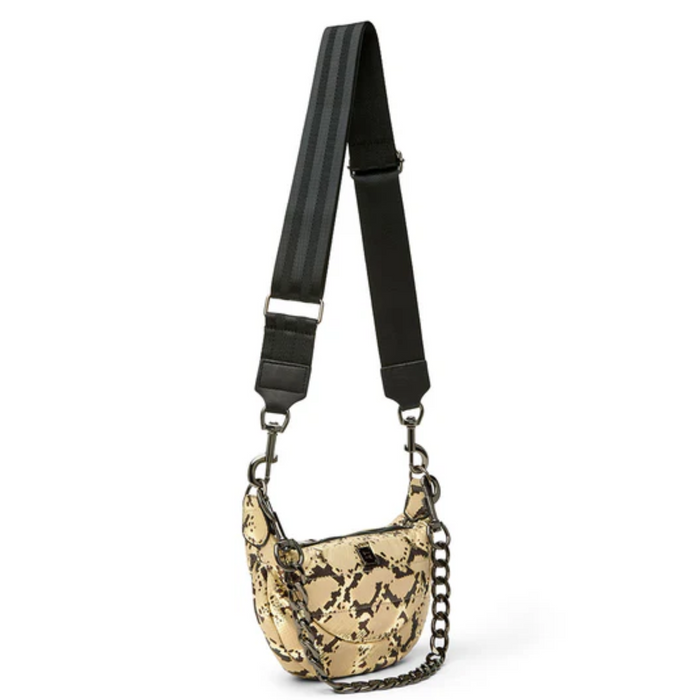 Think Royln Tiny Dancer crossbody bag in cherry wine color with stylish design and adjustable strap.