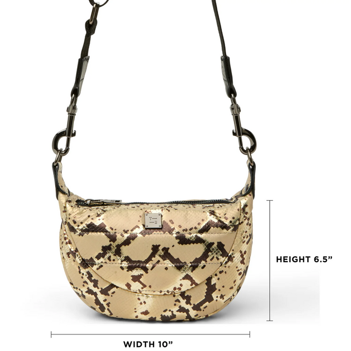 Think Royln Tiny Dancer crossbody bag in cherry wine color with adjustable strap and stylish design.