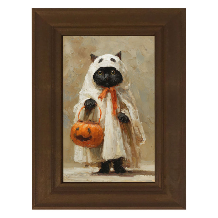 Trick or Treating Pets - Cat as a Ghost