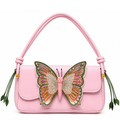 Tropical Flutter shoulder bag by Gianna Valente x Lets Bag It featuring vibrant tropical print and structured design.