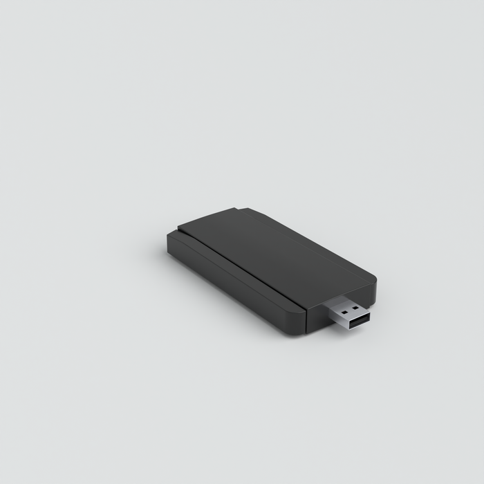 Compact USB Wi-Fi dongle for retail digital signage and audio demo installations