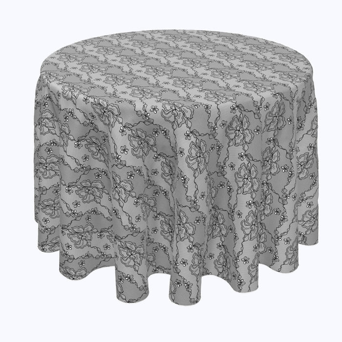 Vintage Black Abstract Lace Rounds